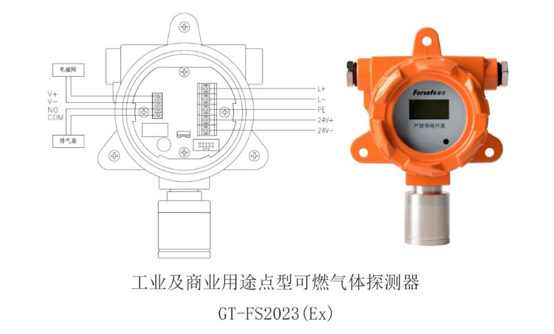 FS2023(Ex）工业及商业用途点型可燃气体西藏探测器接线图